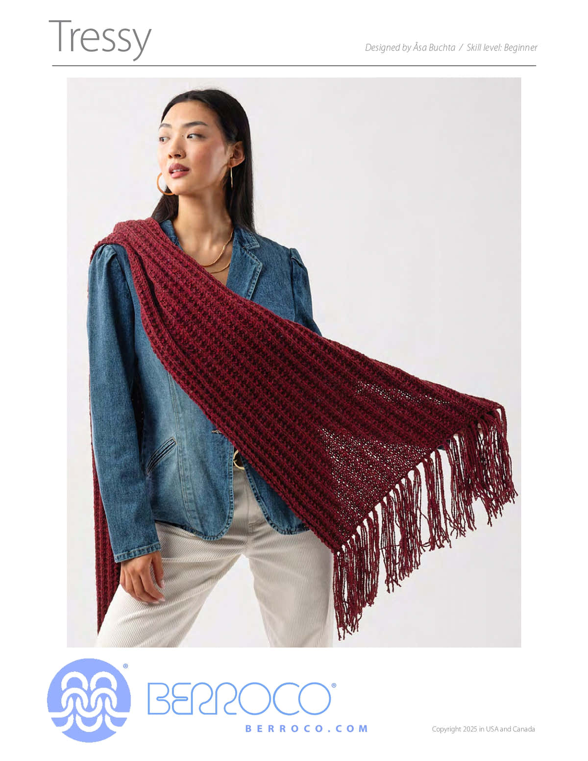 Tressy Shawl Wrap Knitting Pattern