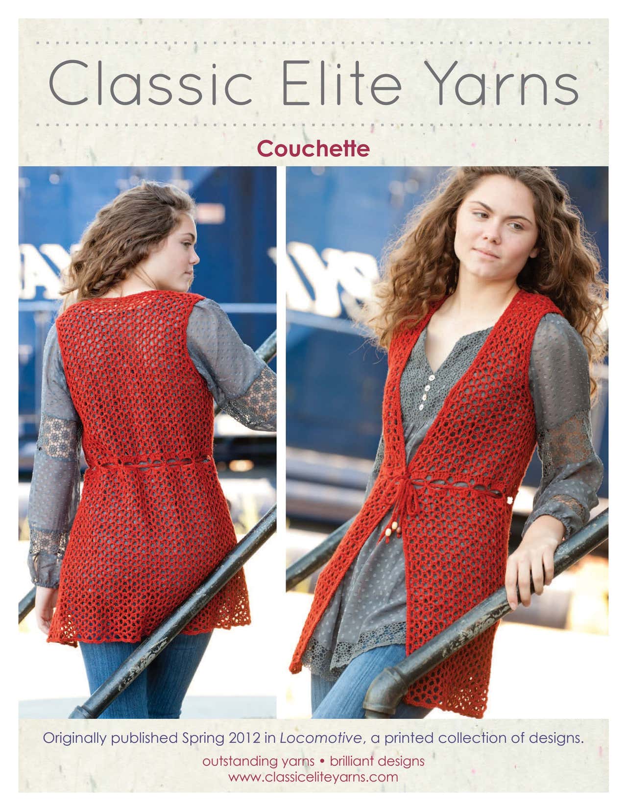 Classic Elite Yarns Couchette Vest Crochet Pattern