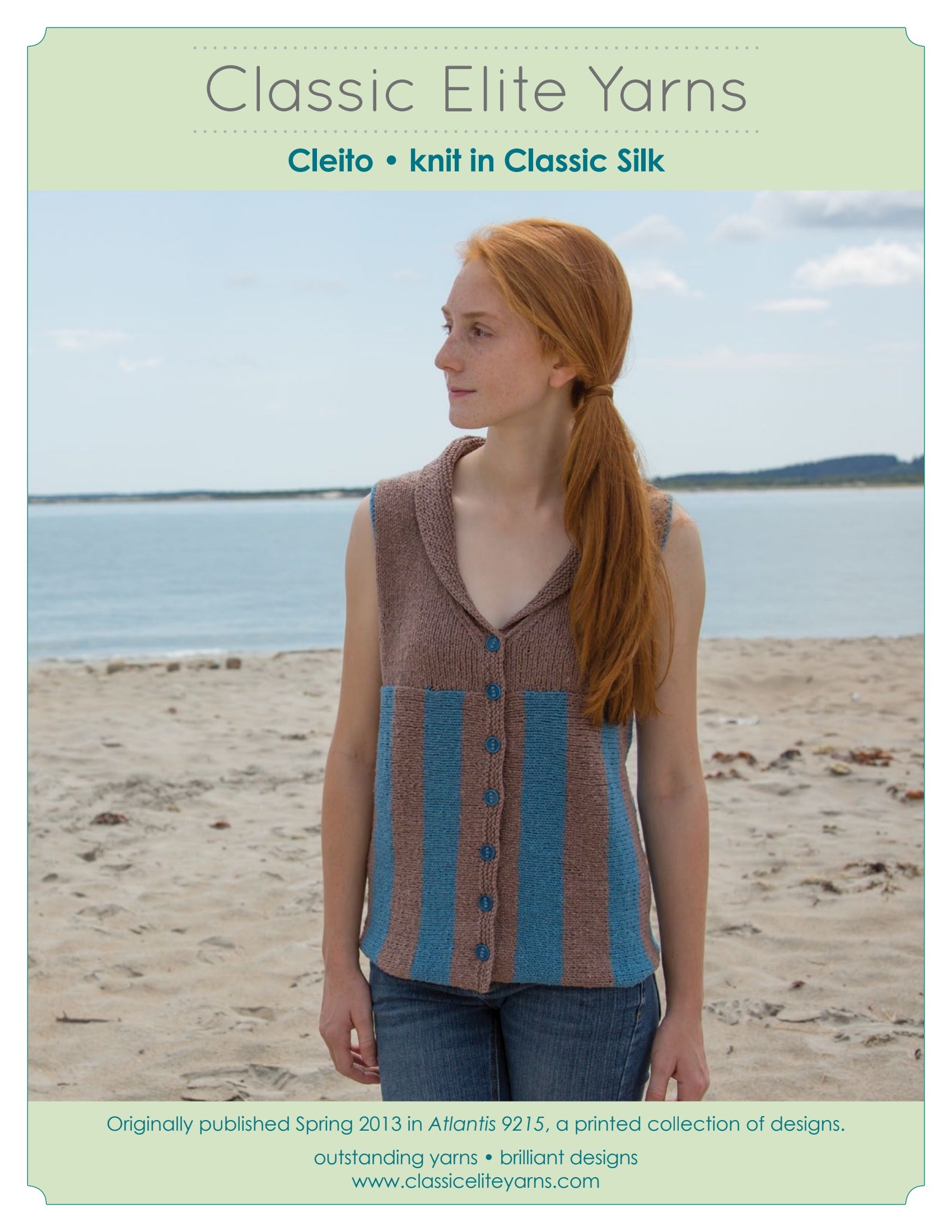 Classic Elite Yarns Cleito Vest Knitting Pattern