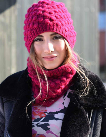 Agnetha Hat & Cowl in Juniper Moon Farm Fourteen - PDF