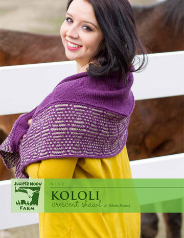 Kololi Crescent Shawl Wrap Knitting Pattern