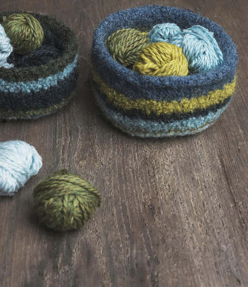 Fairmount Felted Bowls Homeware Knitting Pattern