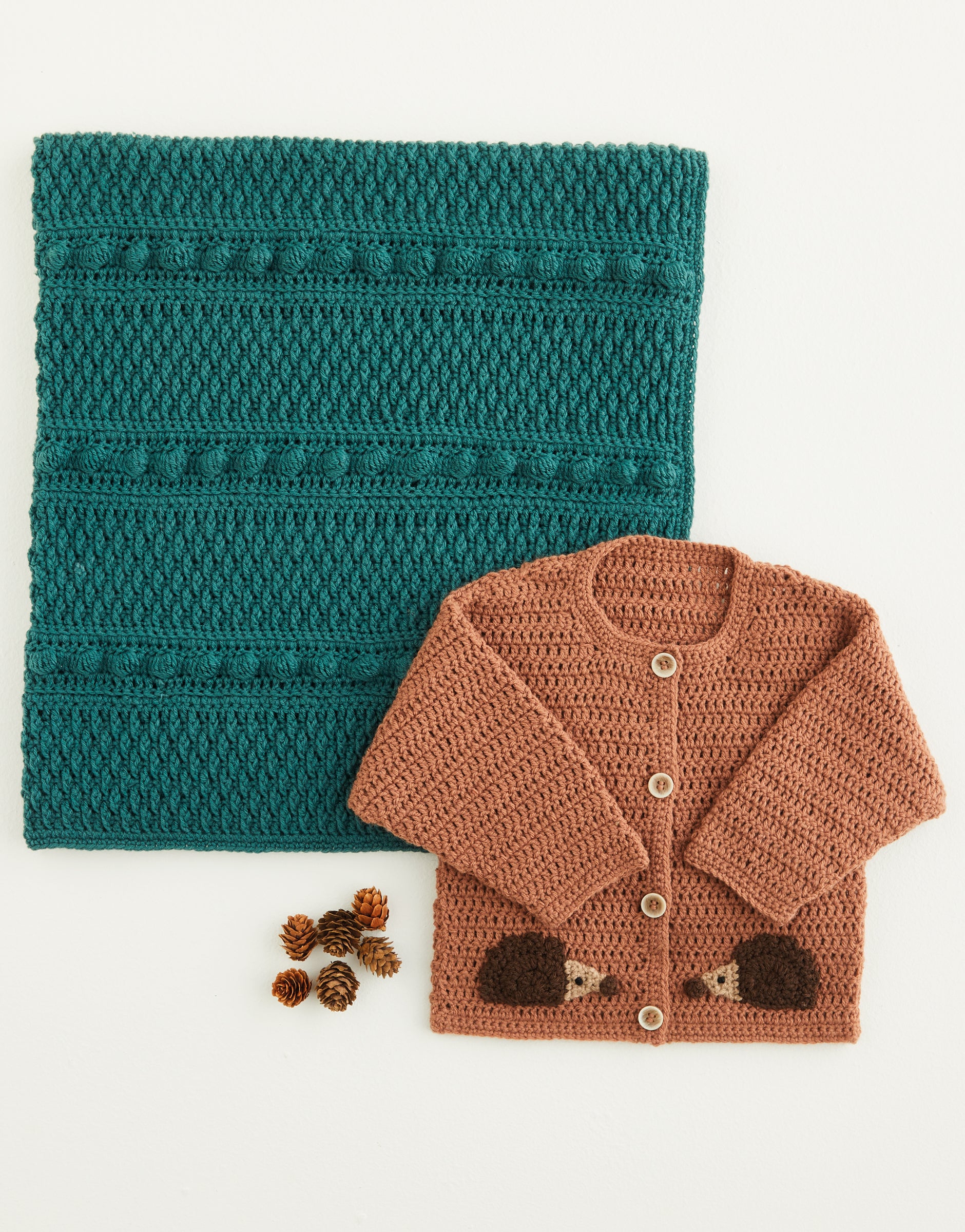 Sirdar Hedgehog Cardigan & Blanket Crochet Pattern