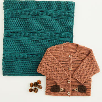 Sirdar Hedgehog Cardigan & Blanket Crochet Pattern
