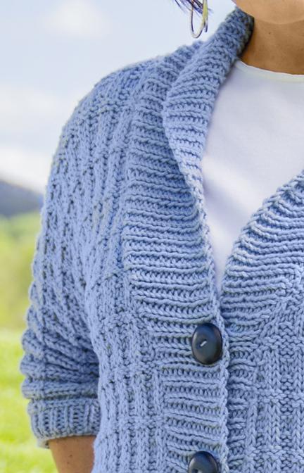 Tweed Rib Cardigan #184