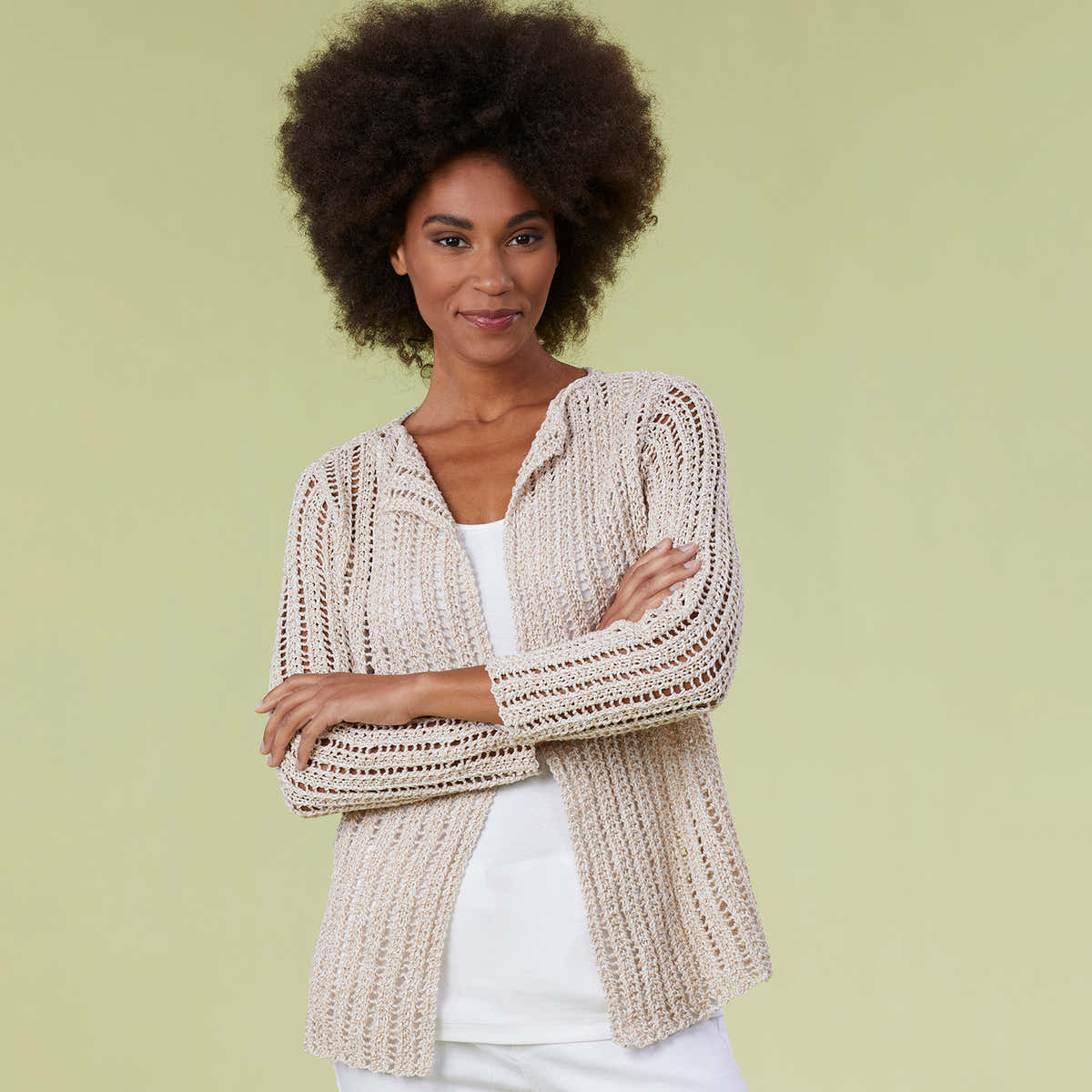 Tahki Yarns Oak Bluffs Cardigan Knitting Pattern