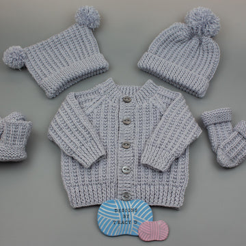 Jake Unisex Baby Knitting Pattern 0-6 months 18" chest