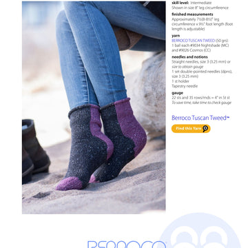 Berroco Valentina Socks Knitting Pattern
