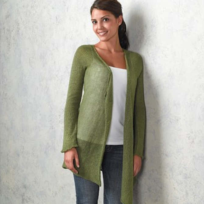 Valley Yarns Pangea Cardigan Knitting Pattern