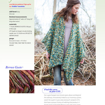 Berroco Forest Floor Cape Knitting Pattern