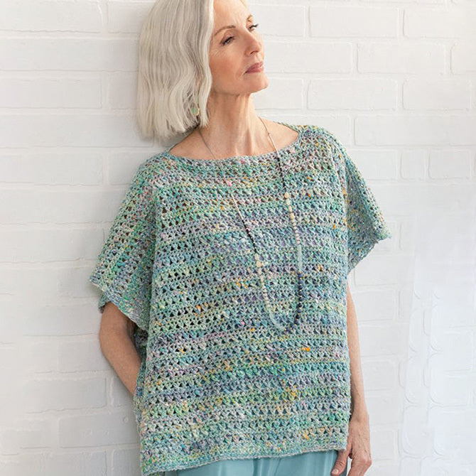 Noro Pacifica Poncho Cape Crochet Pattern