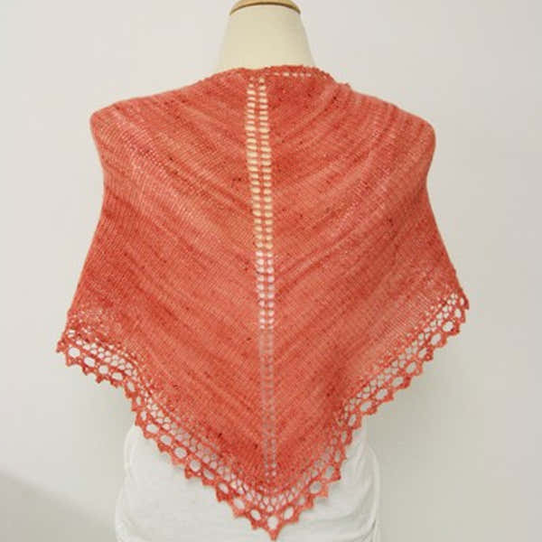 Valley Yarns B Basic Triangle Shawl Knitting Pattern