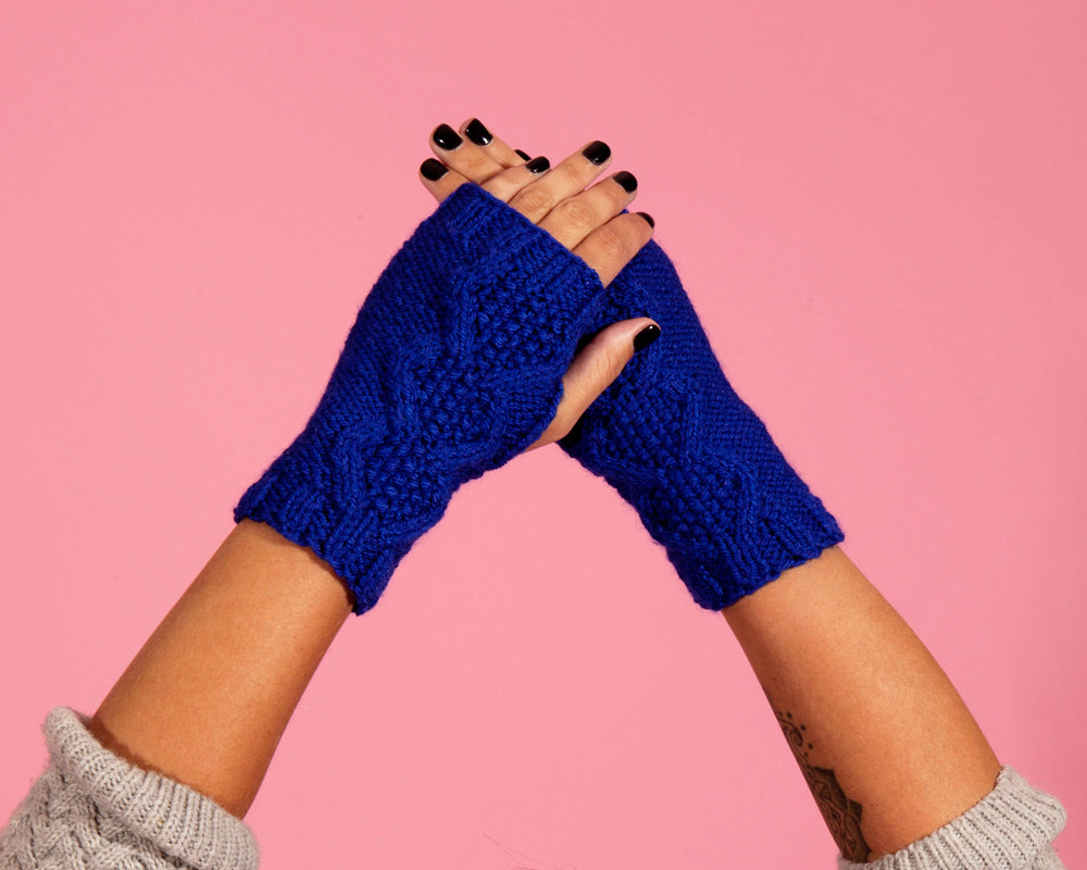 Paintbox Yarns Snowfall Wristwarmers Knitting Pattern