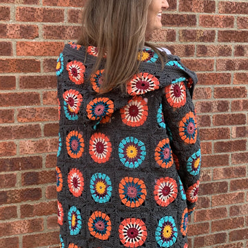 In the hood Hooded granny jacket