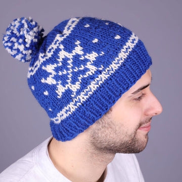 Fairisle Snowflake Hat in Plymouth Yarn Galway Chunky - F719 - PDF