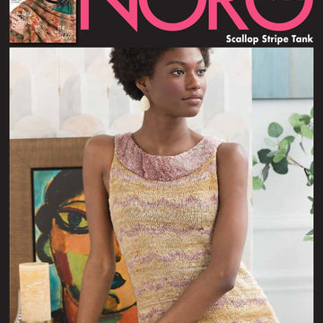 Scallop Stripe Tank in Noro Kumo - 14874 - PDF