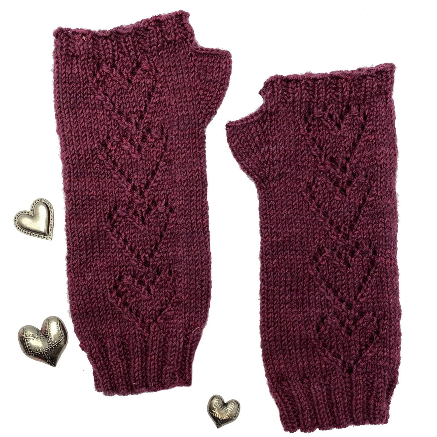 Wonderland Yarns Love Struck Mitts Gloves Knitting Pattern