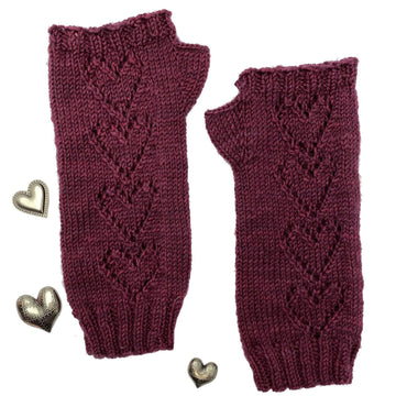 Wonderland Yarns Love Struck Mitts Gloves Knitting Pattern