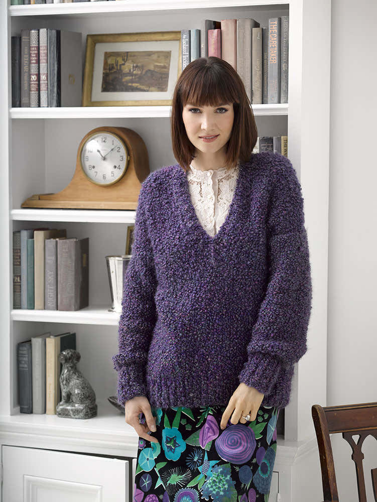 Comfy And Quiet PulloverÃ‚Â in Lion Brand Homespun Thick & Quick