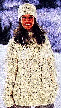 Cable-knit Pullover Sweater Jumper Knitting Pattern