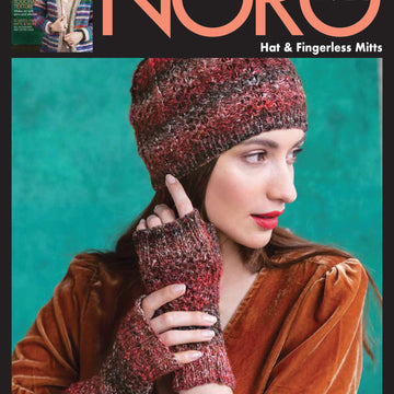 Noro Hat & Fingerless Mitts Gloves Knitting Pattern