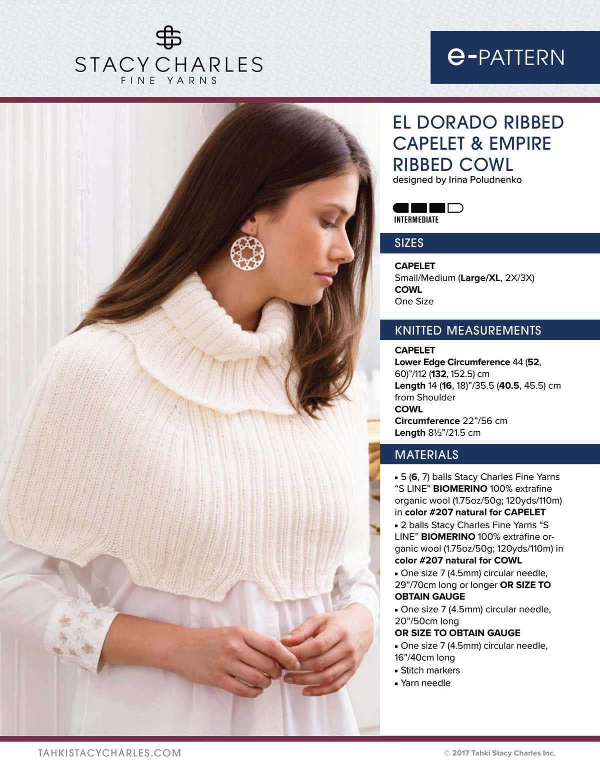 Stacy Charles Fine Yarns El Dorado Ribbed Capelet and Empire Ribbed Cowl