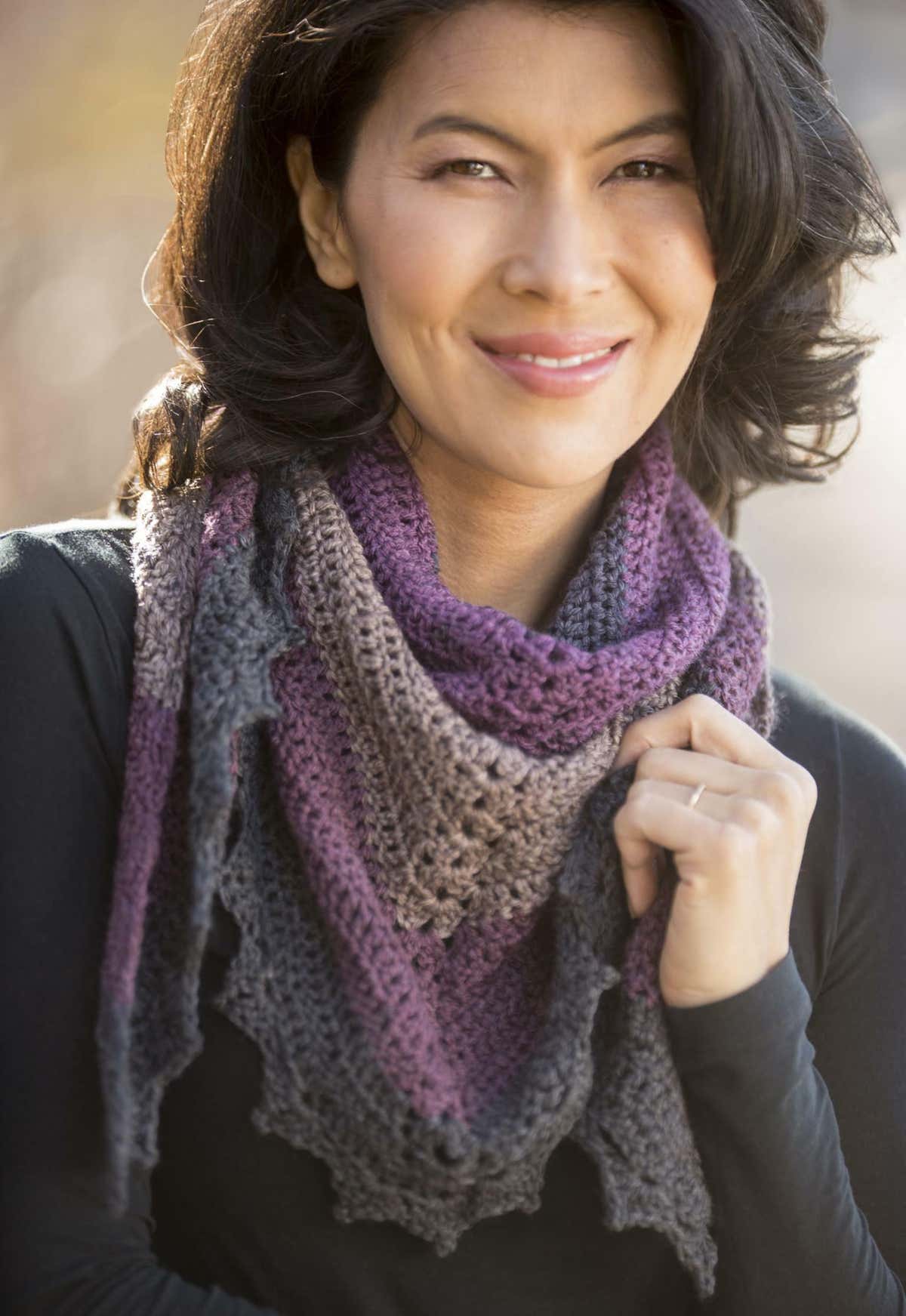 Cascade Yarns DK Dark Sky Shawl Crochet Pattern