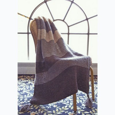 Plymouth Yarn Striped Garter Stitch Throw Knitting Pattern