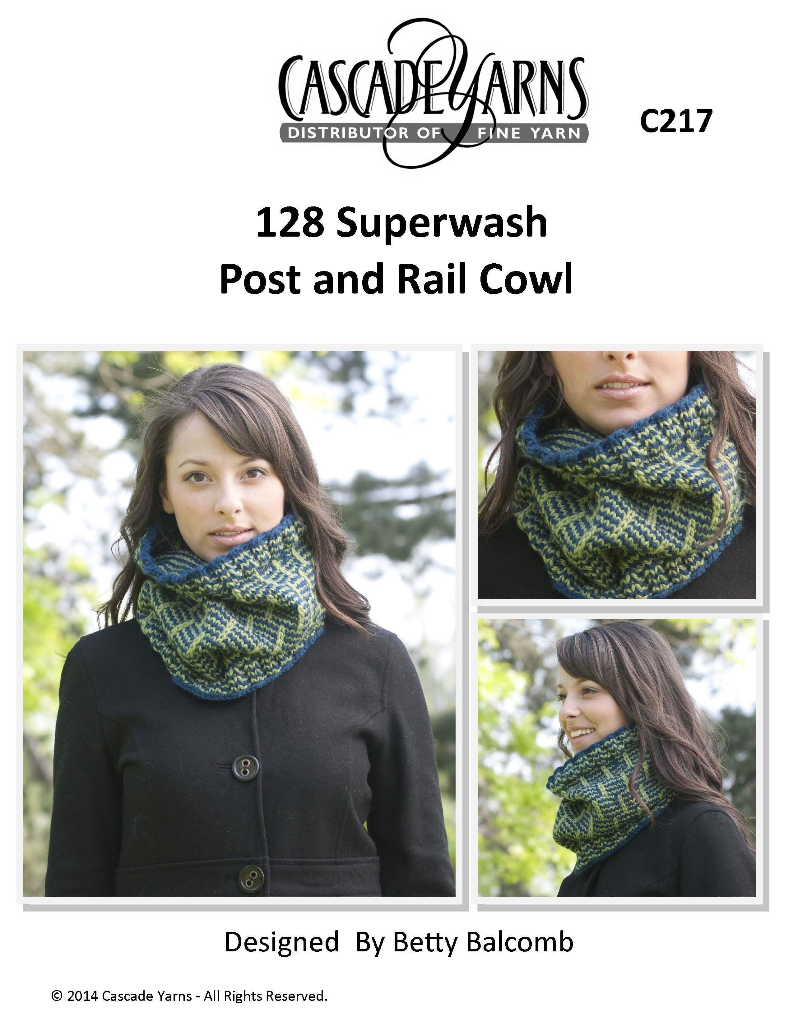 Cascade Yarns C Post & Rail Cowl Knitting Pattern