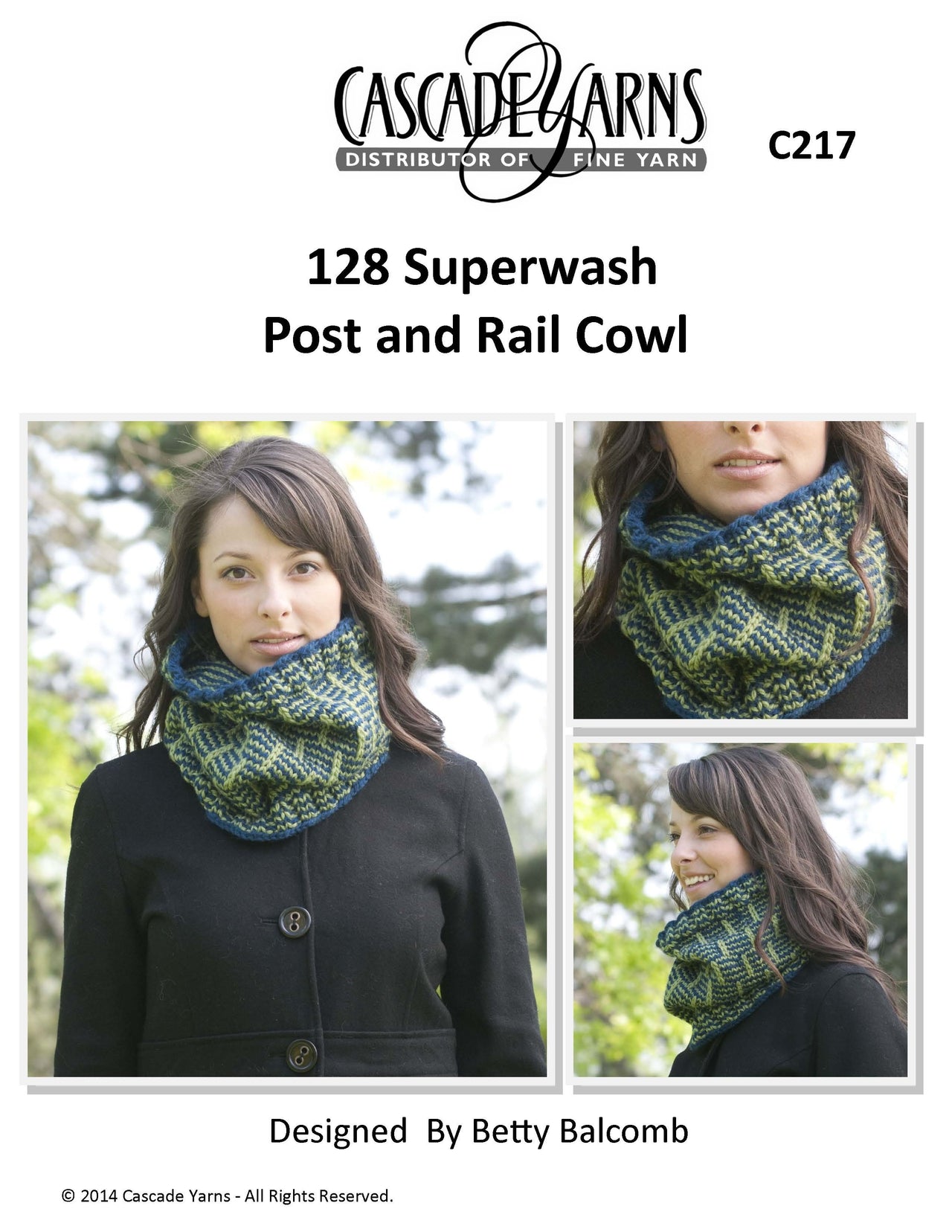 Cascade Yarns C Post & Rail Cowl Knitting Pattern