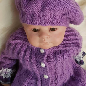 Amelia swing coat baby knitting pattern 0-6 & 12mths