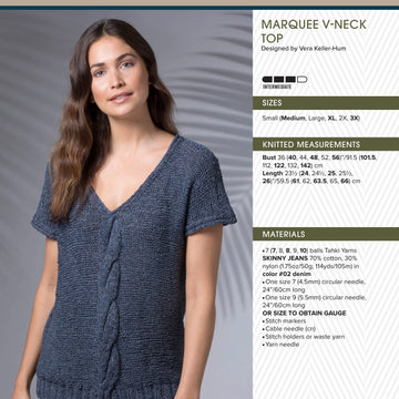 Tahki Yarns Marquee V-Neck Top PDF