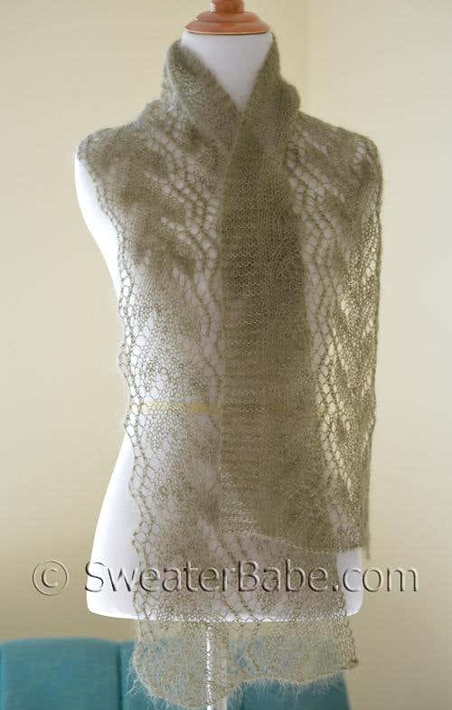 #154 Gossamer One-Ball Lace Scarf