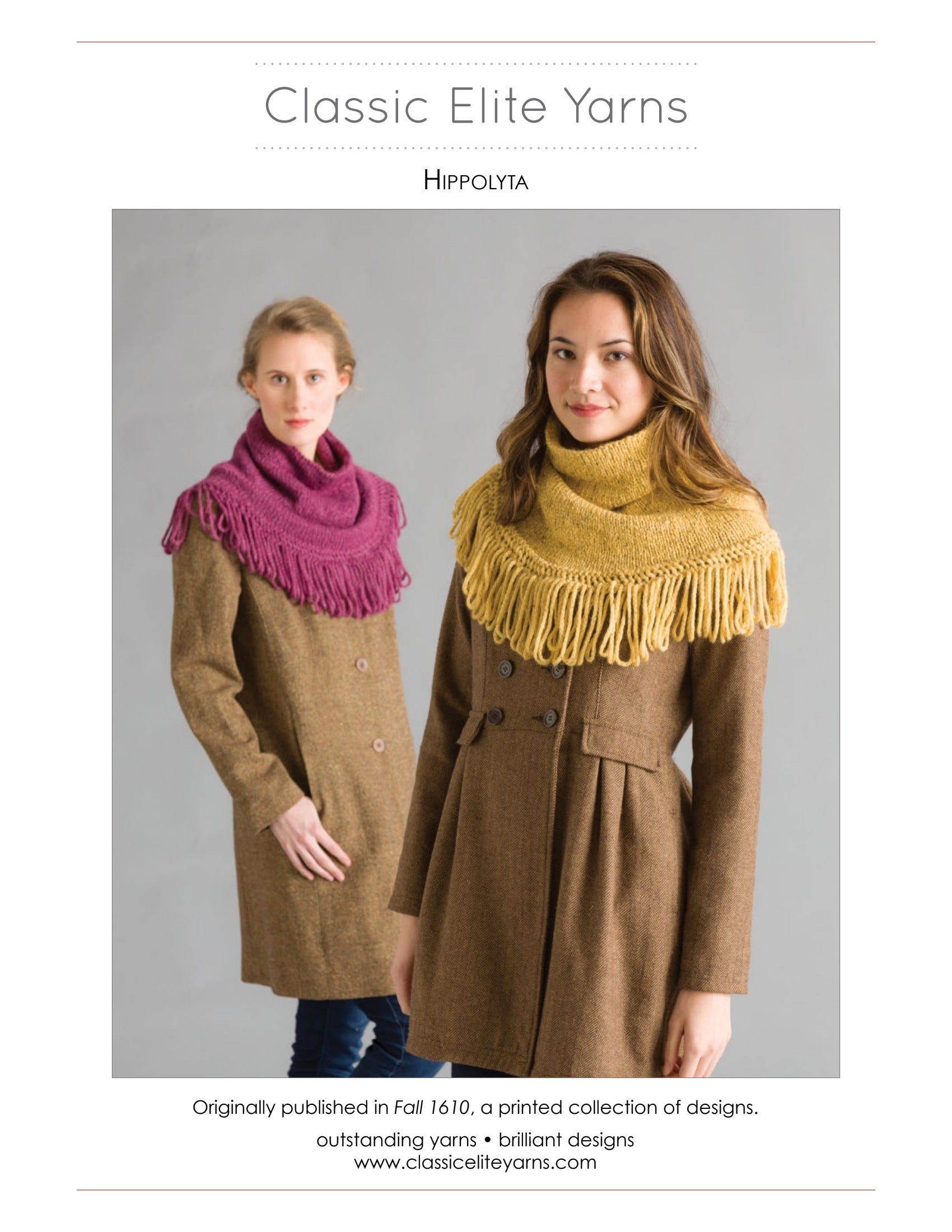 Classic Elite Yarns Hippolyta Cowl Knitting Pattern