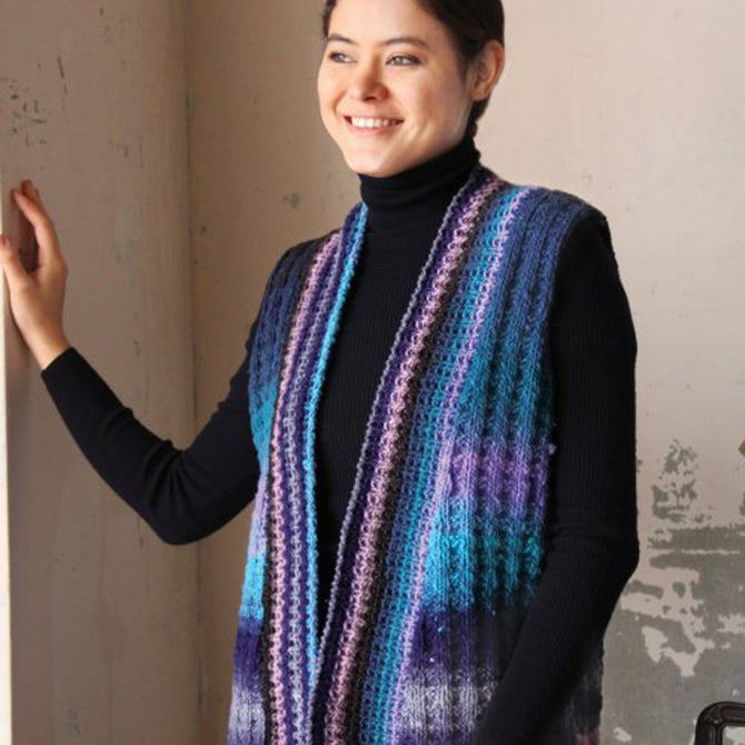 Noro Textured Vest Knitting Pattern