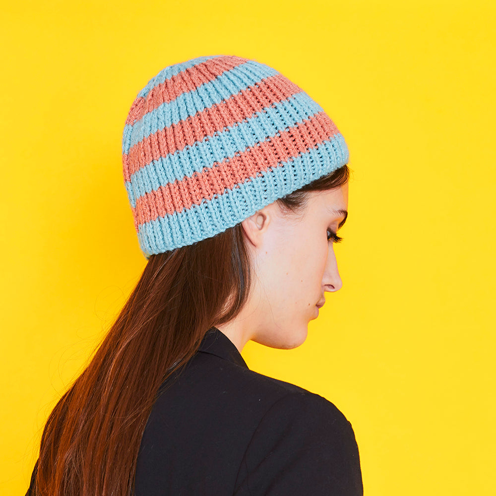Paintbox Yarns Easy Beanie Hat Knitting Pattern