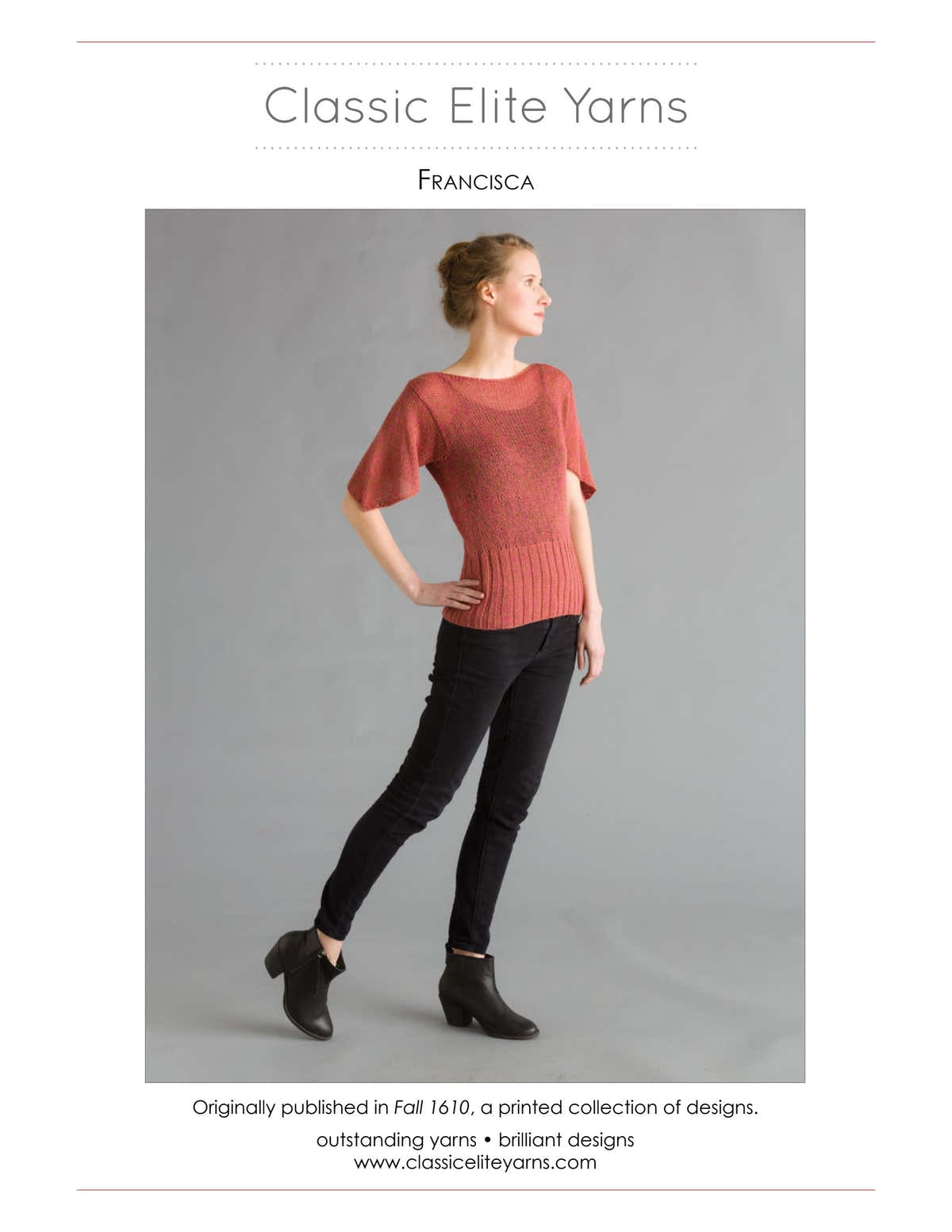 Classic Elite Yarns Francisca Jumper Knitting Pattern