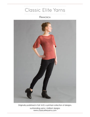 Classic Elite Yarns Francisca Jumper Knitting Pattern