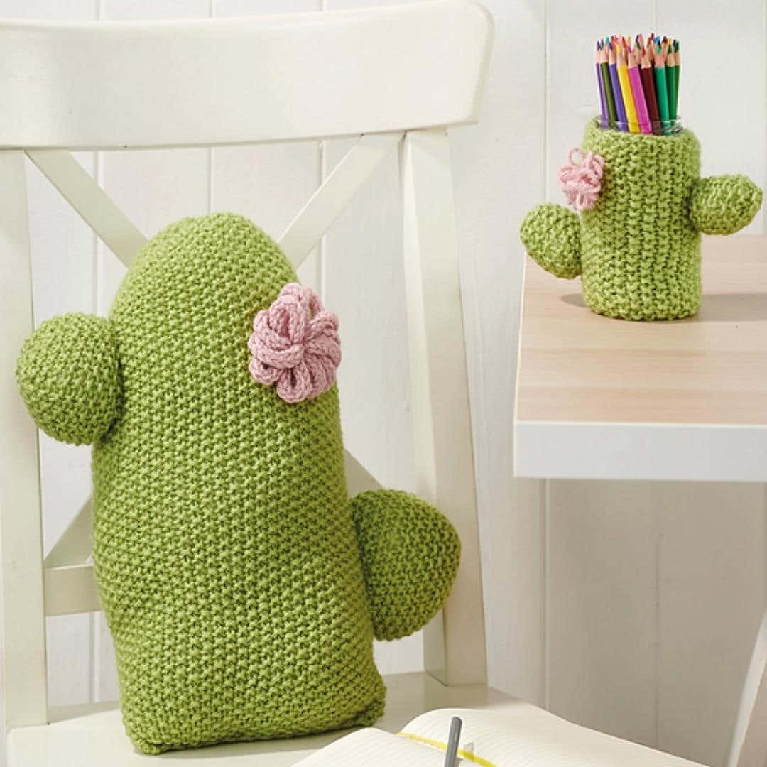 Cactus Cushion and Pen Pot