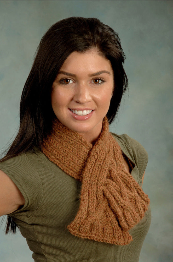 Cabled Cravat Scarf Knitting Pattern