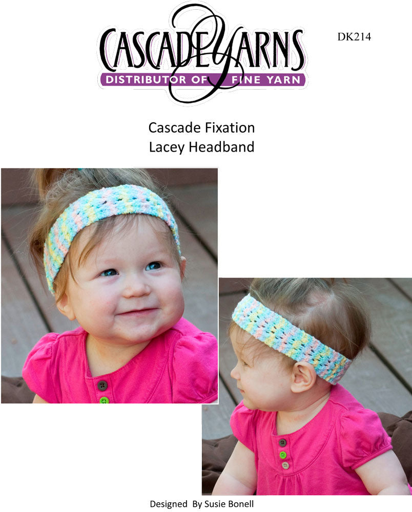 Cascade Yarns DK Fixation Lacey Headband Knitting Pattern