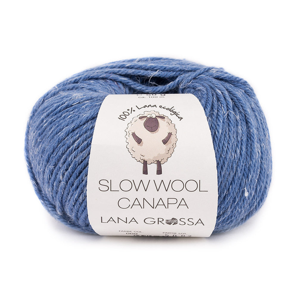 Lana Grossa Slow Wool Canapa Yarn - Merino Wool Aran