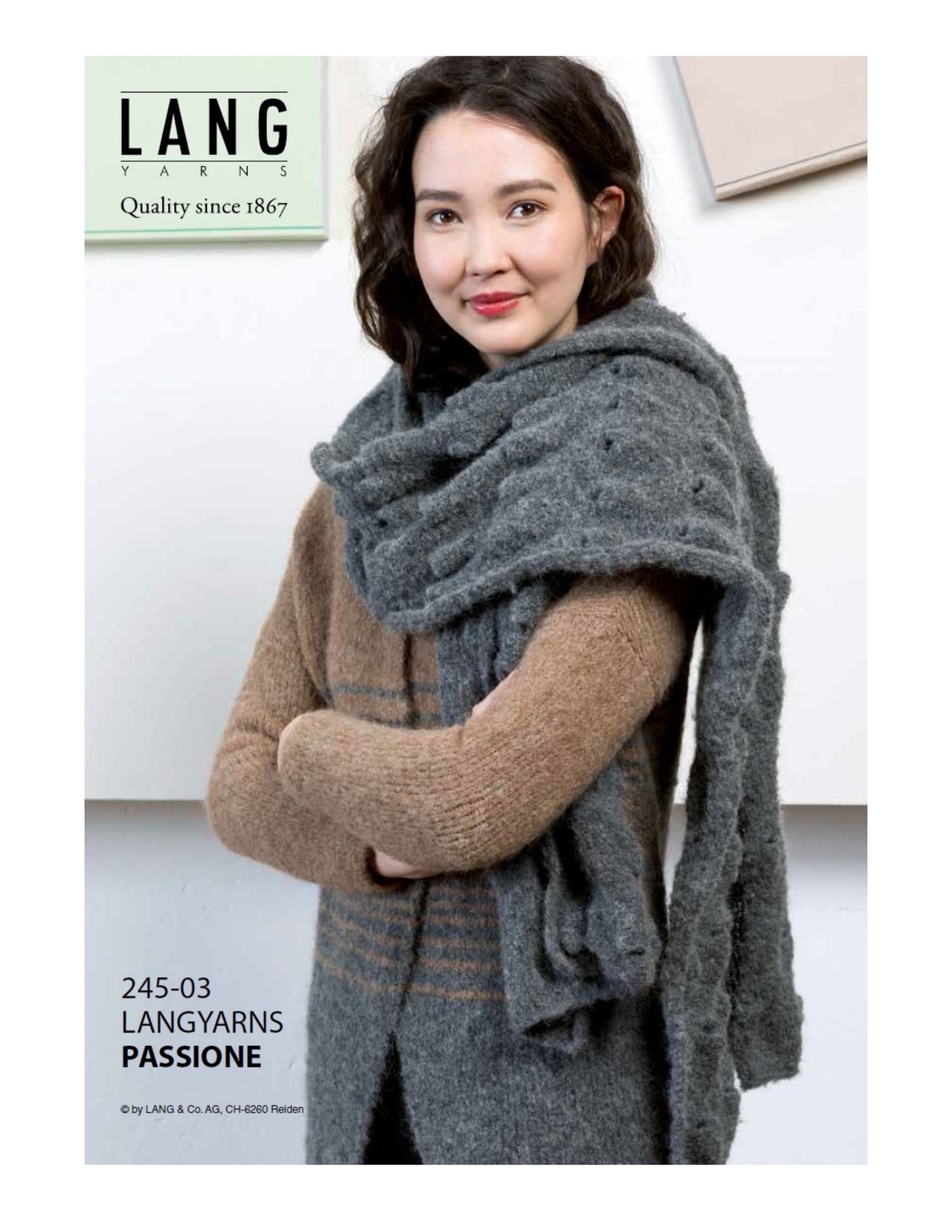 Lang 245-03 Scarf Knitting Pattern