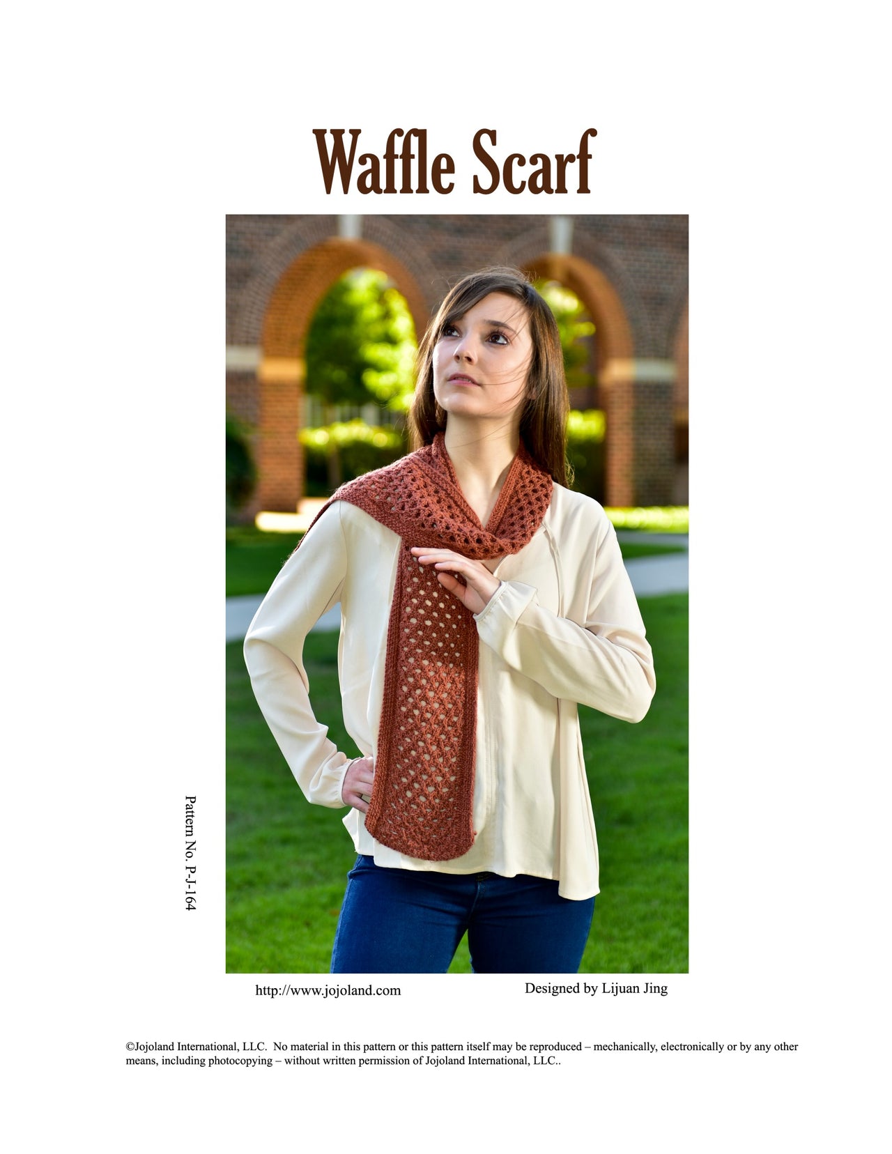 Jojoland Waffle Scarf Knitting Pattern
