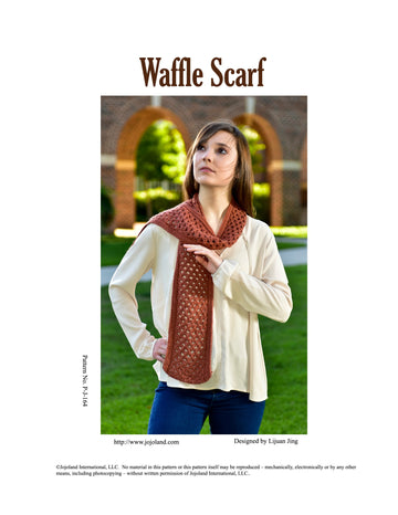 Jojoland Waffle Scarf Knitting Pattern