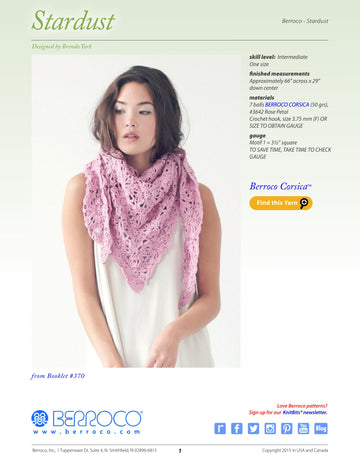 Berroco Stardust Shawl Crochet Pattern