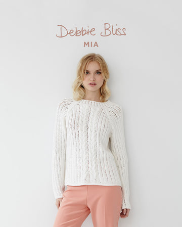 Debbie Bliss Cable Eyelet Jumper Knitting Pattern