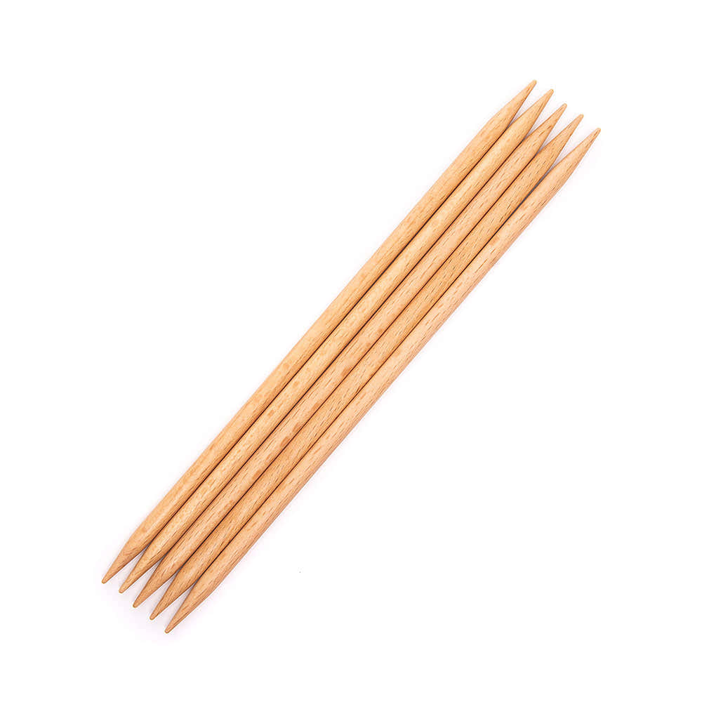 KnitPro Basix Beech Double Pointed Needle 8"