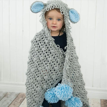 Bulky & Quick Hooded Lamb Blanket
