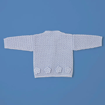 Paintbox Yarns Little Blossom Baby Cardigan Crochet Pattern